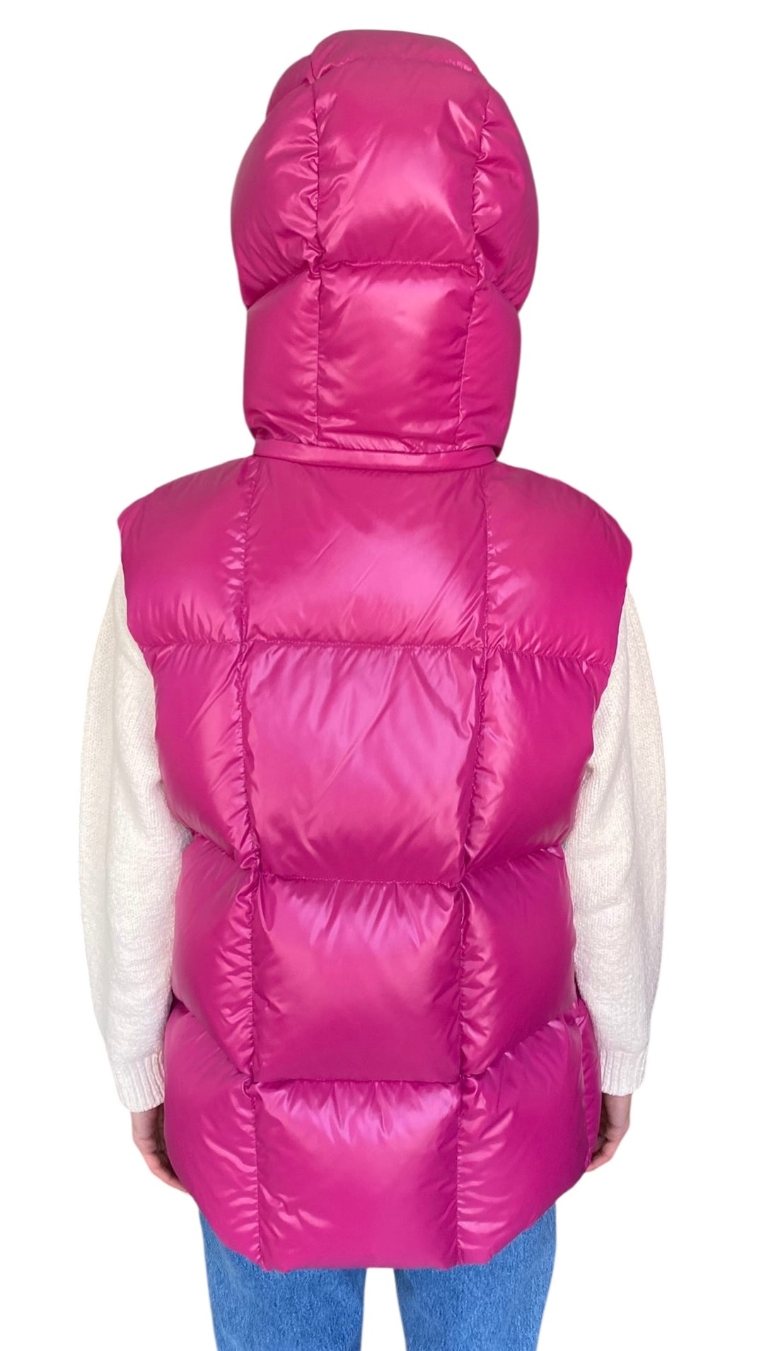 Moncler Pink Luzule Hooded Down Puffer Vest - 3 / L