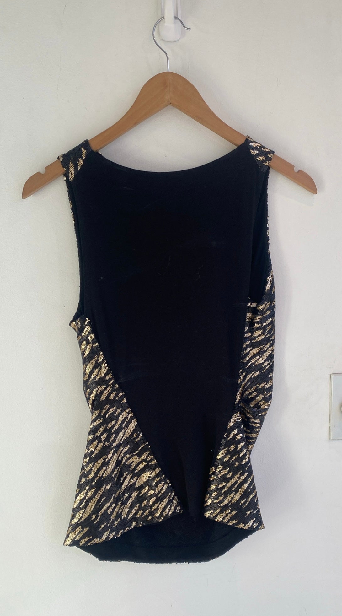 Donna Karan Sequin Animal Print Top