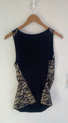 Donna Karan Sequin Animal Print Top