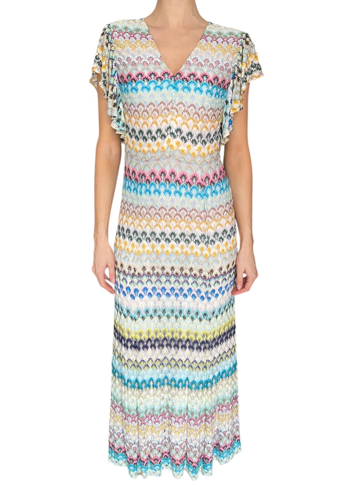 Missoni Multi Crocheted Lace Maxi Dress - US 4
