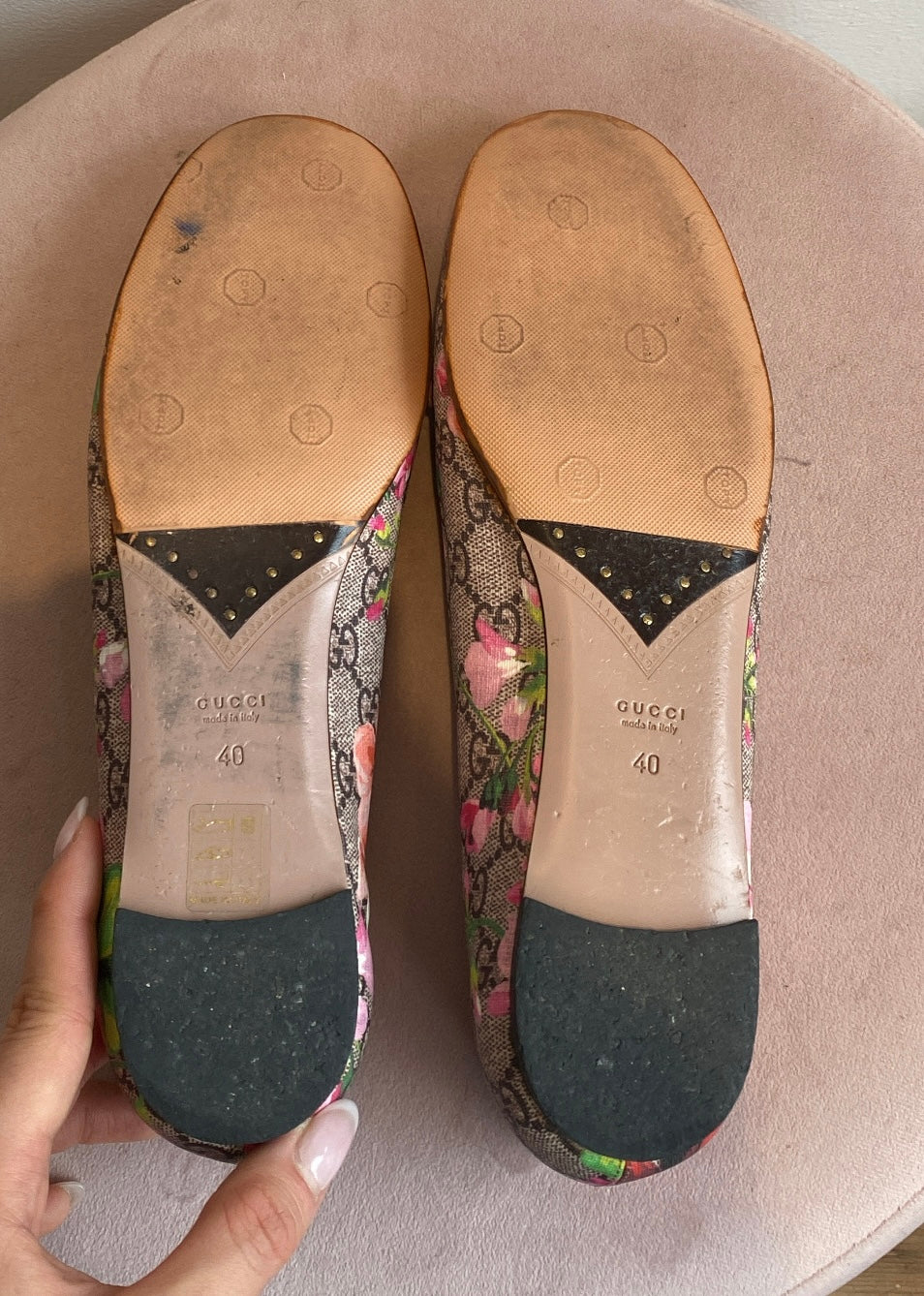 Gucci Floral Print Flats