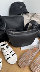 Jil Sander Black Leather Small Knot Bag