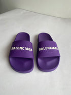 Balenciaga Purple Logo Slides - 37