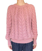 Brunello Cucinelli Pink Cashmere Cable Knit Sweater - M