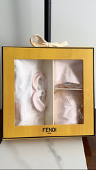 Fendi Pink and White 3pcs Baby Kit - Newborn