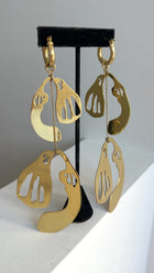 Ellery Gold Metal Organic Extra Large Chain Drop Earrings