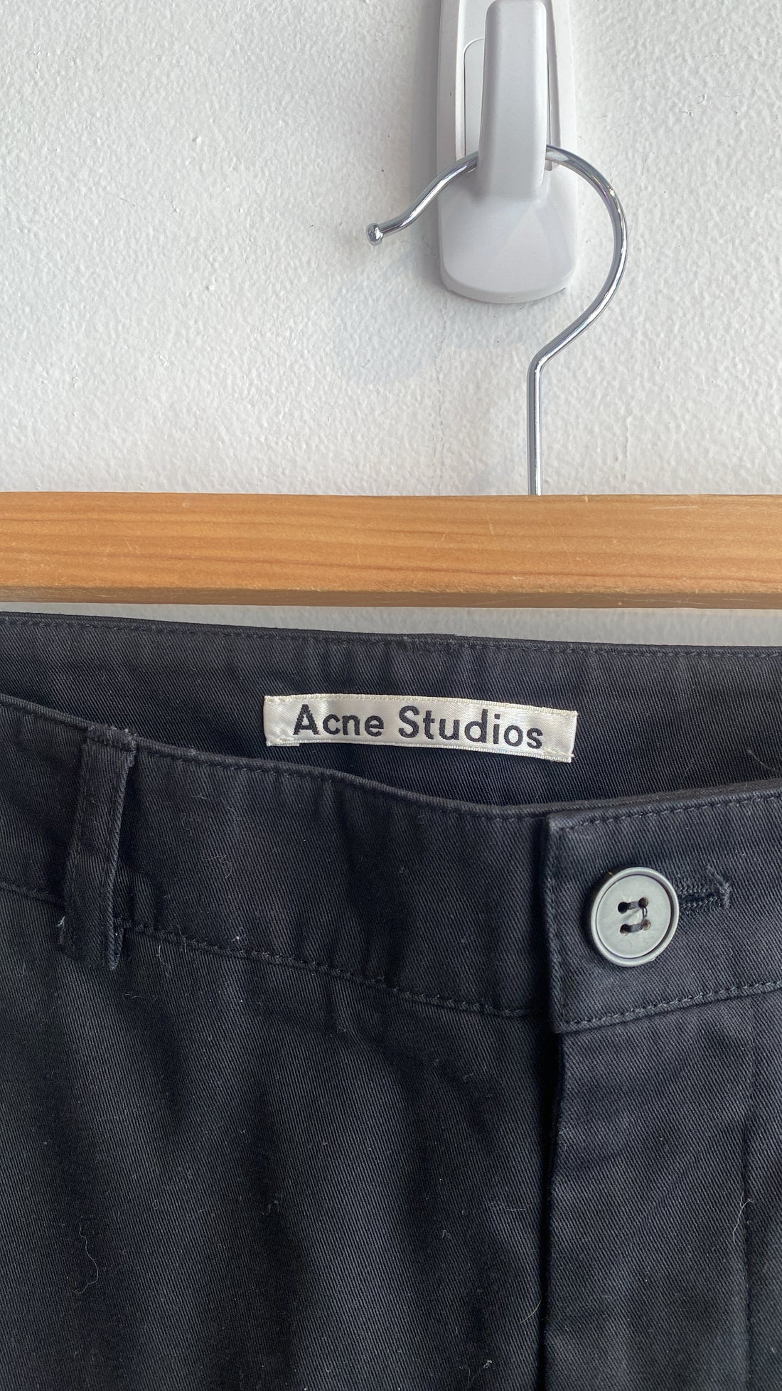 Acne Studios Black Wide Leg Trouser