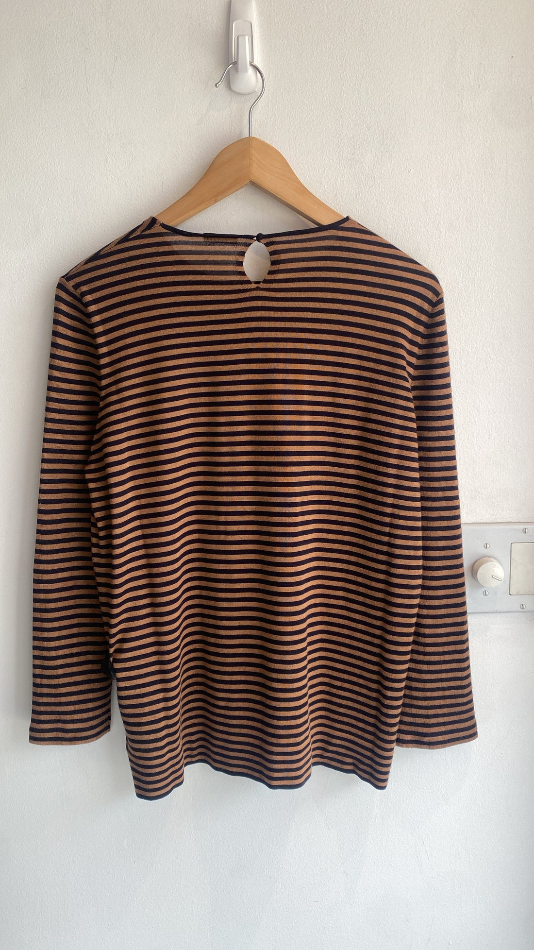 Akris Cashmere Silk Striped Sweater - US 14