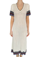 Eres Ivory Luna Striped Crochet Maxi Dress - S / US 4-6