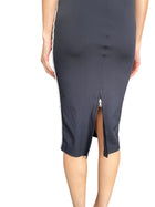 Prada Sport Black Nylon Striped Zip Midi Dress - M / US 4-6