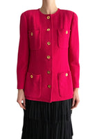 Chanel 1991 Pink Boucle Tweed Jacket - FR 40/ US 6-8