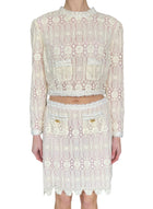 Giambattista Valli Ivory Lace 2-piece Skirt Set - IT 44 / US 8