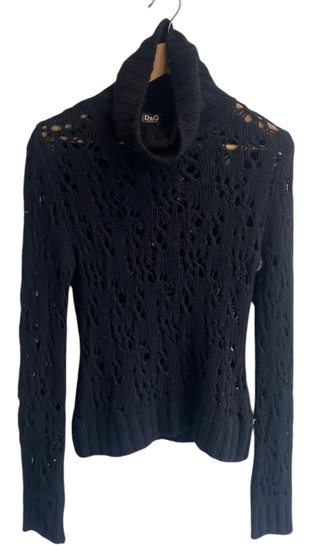 D&G Open Knit Turtleneck Sweater - S