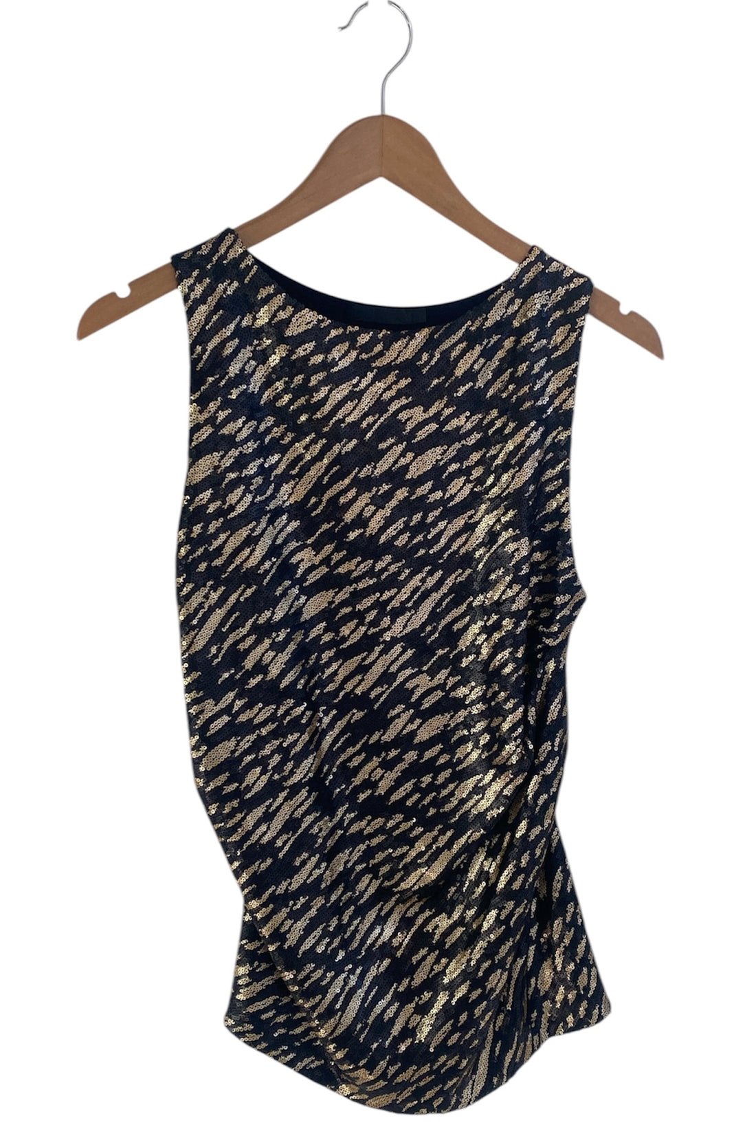 Donna Karan Sequin Animal Print Top