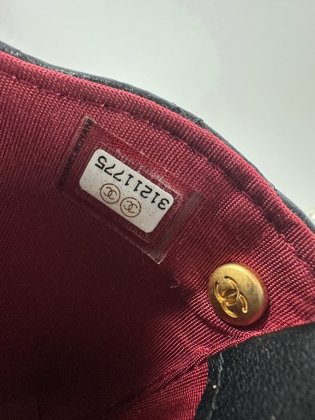 Chanel Black About Pearls Mini Card Holder on Strap