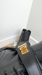 Givenchy Black Leather 4G Eden Combat Boot - 38