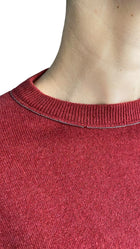 Brunello Cucinelli Red Monili Trim Cashmere Sweater - XS / US 0-2