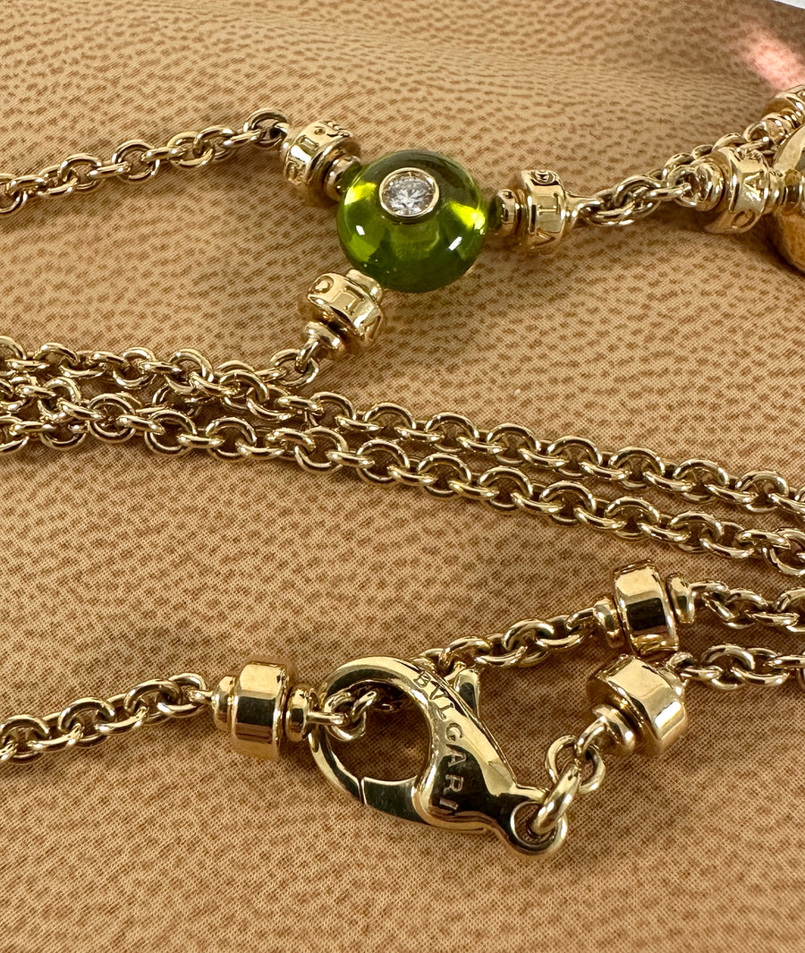 Bvlgari 18k Yellow Gold Sassi Mediterranean Eden Necklace