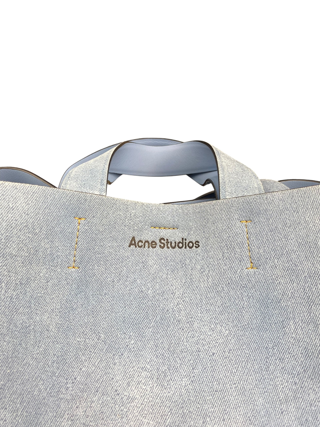 Acne Studios Blue Denim Suede Large Musubi Tote Bag