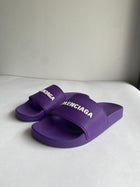 Balenciaga Purple Logo Slides - 37