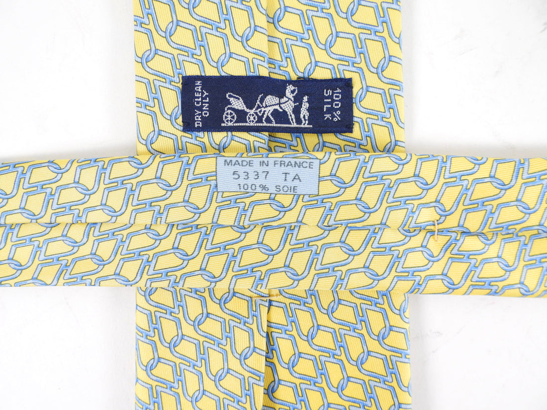 Hermes Vintage Silk Twill Pattern Tie