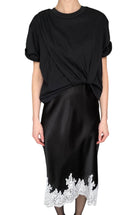 Philip Lim Black & White Lace Trim Combo Dress - S / US 4