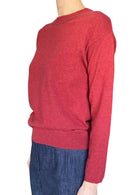 Brunello Cucinelli Red Monili Trim Cashmere Sweater - XS / US 0-2