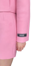 Versace Pink Calvary Twill Cropped Jacket - IT 40 / US 4