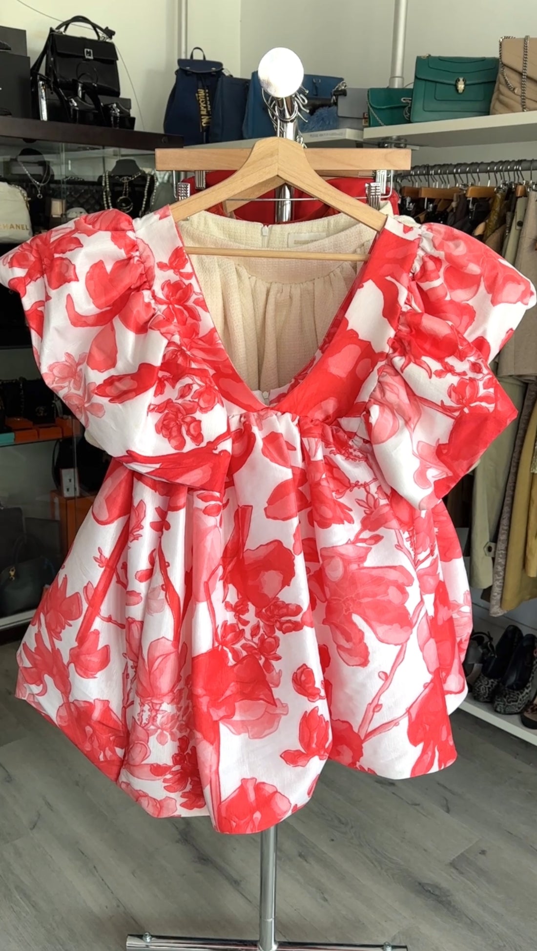 Kika Vargas Floral Print Mini Dress