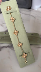 Van Cleef & Arpels 18k Yellow Gold Vintage Alhambra 5 motifs Bracelet