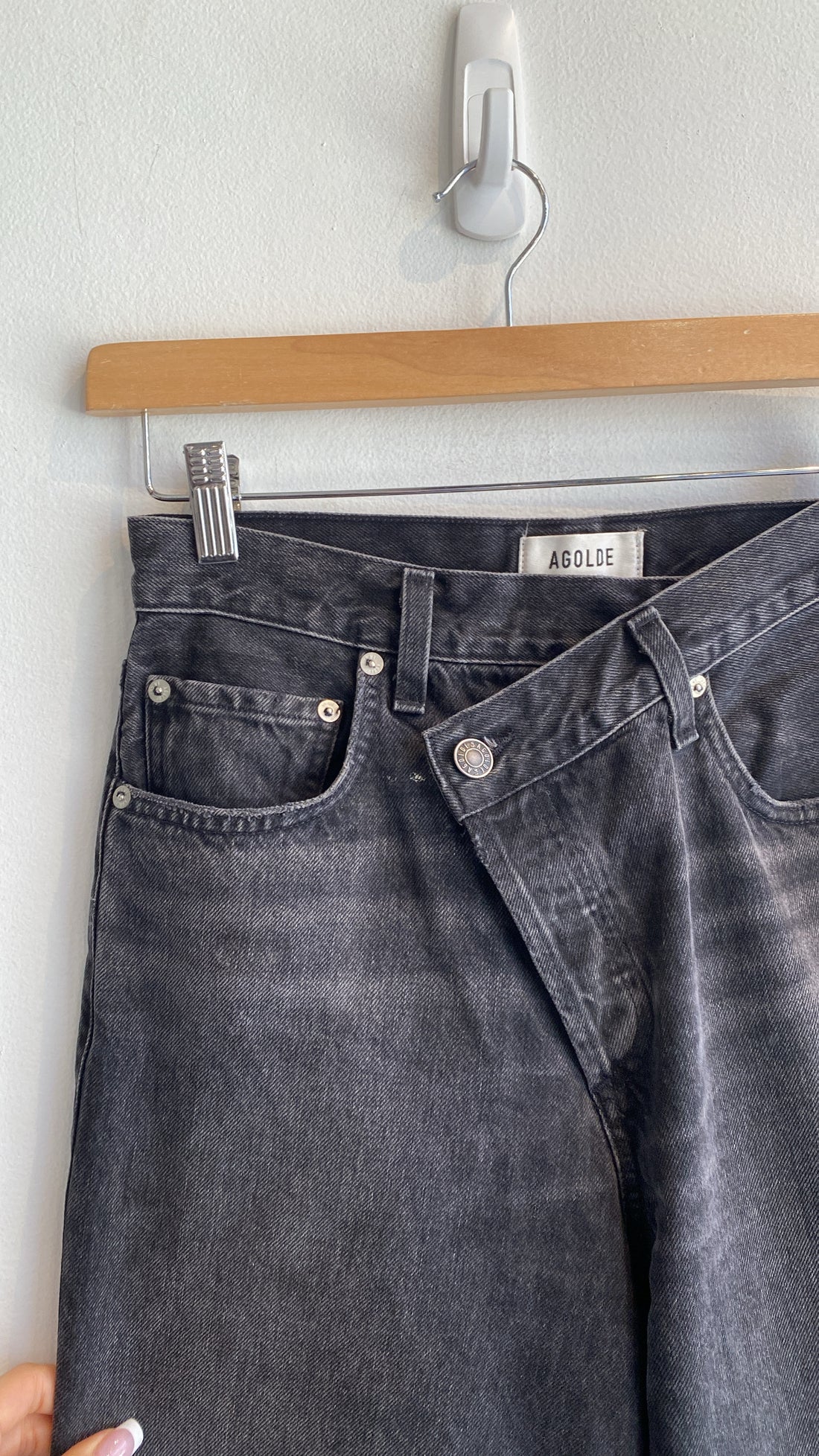 Agolde Black Crossover Denim - 25