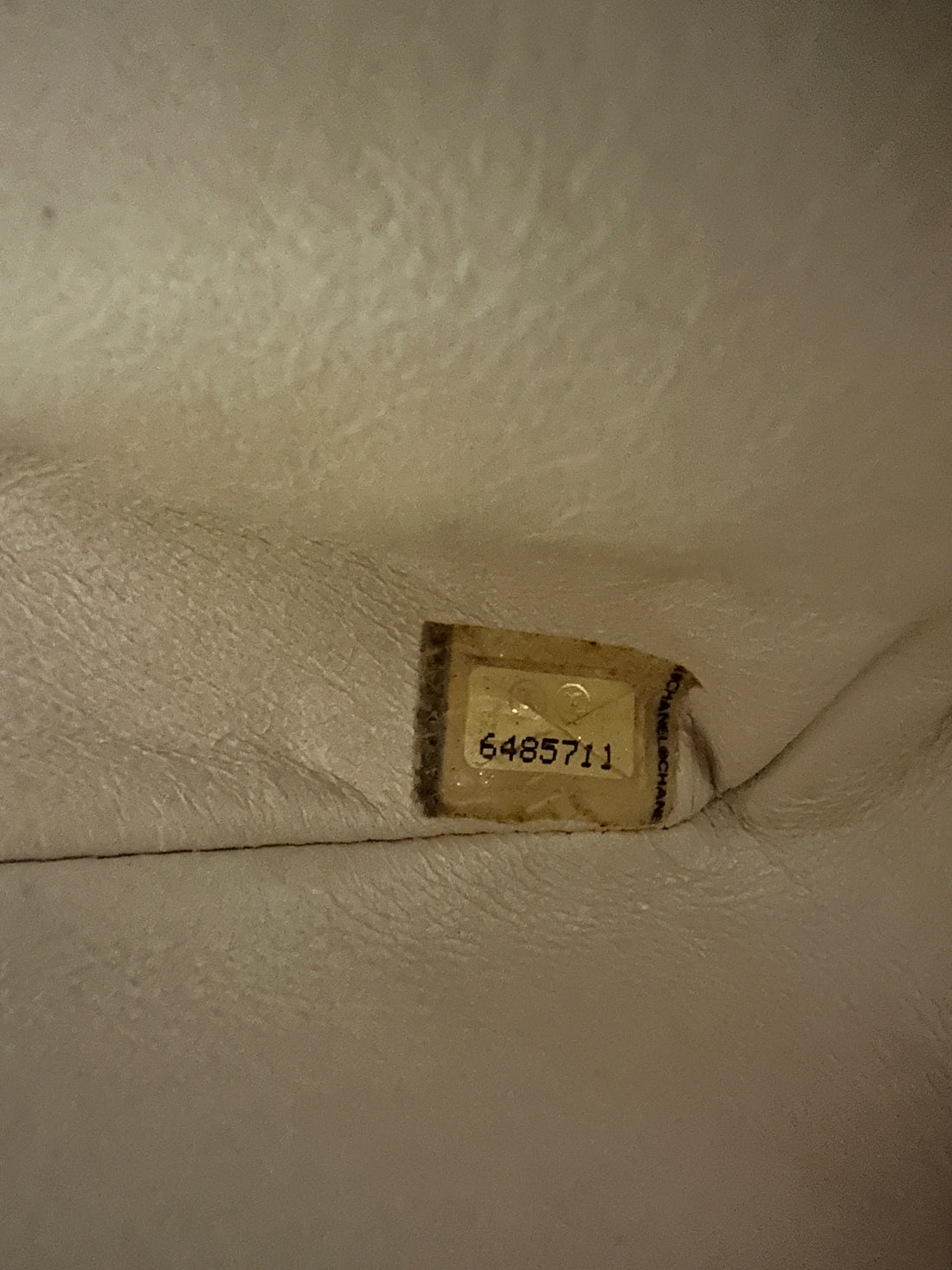 Chanel White Quilted Leather Nano Kelly Shopping Crossbody Chain Bag