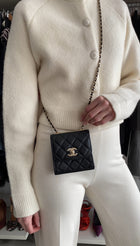 Chanel Black Quilted Mini Trendy CC Crossbody Flap Bag