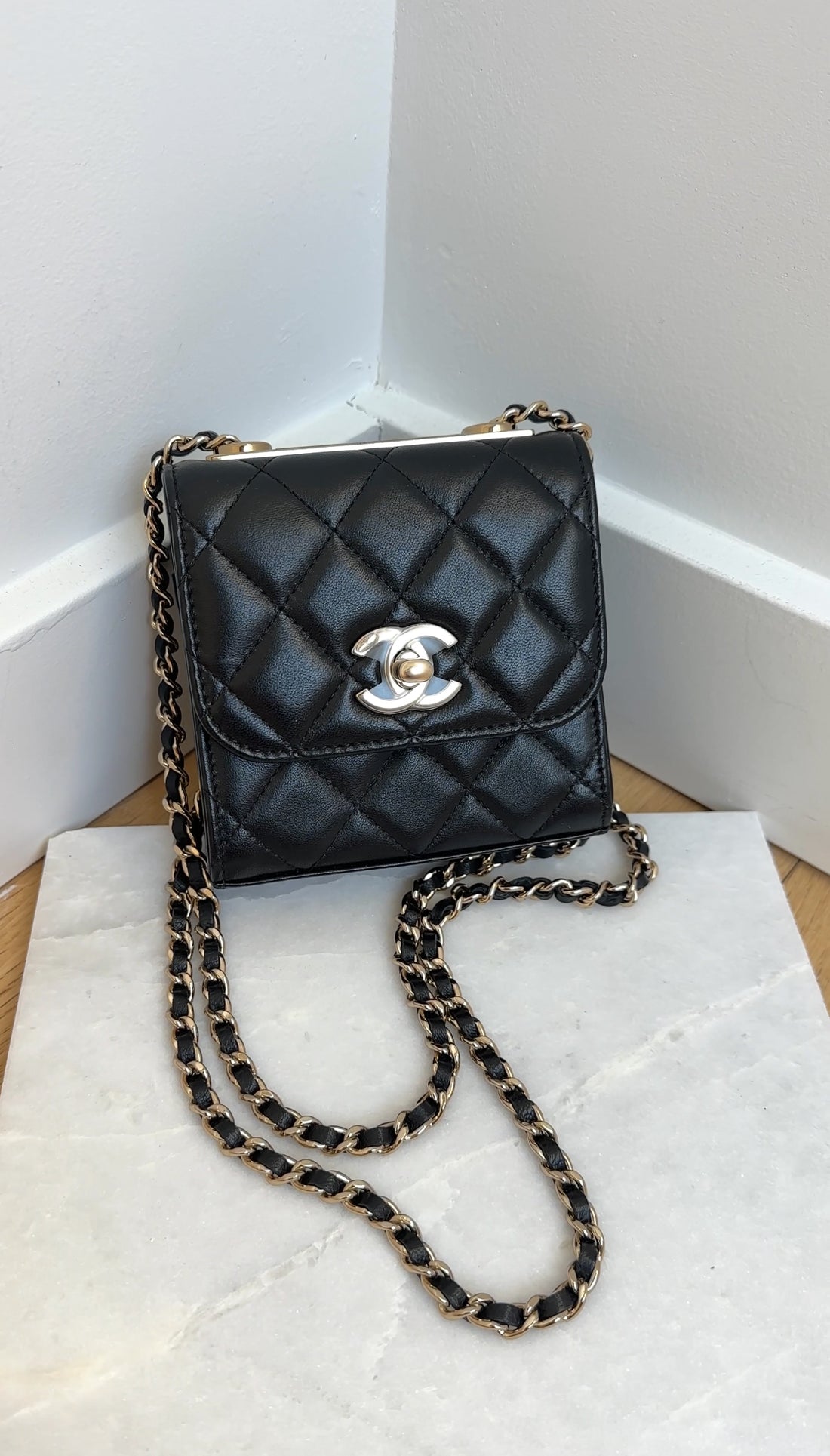 Chanel Black Quilted Mini Trendy CC Crossbody Flap Bag