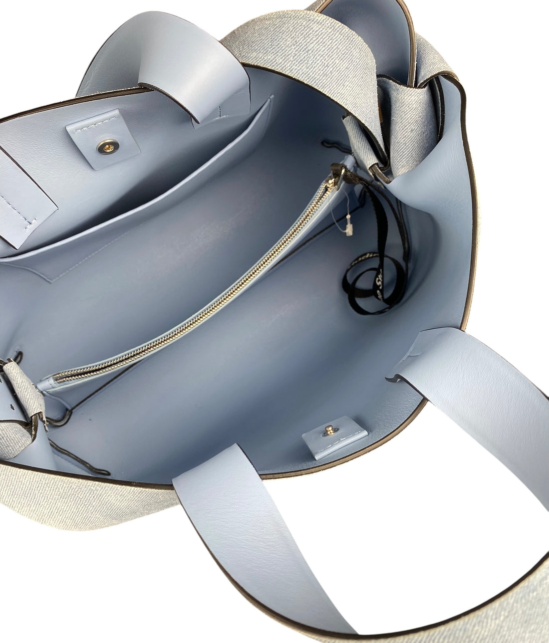 Acne Studios Blue Denim Suede Large Musubi Tote Bag