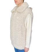 Moncler Ivory Archard Reversible Faux-Fur Hooded Down Vest - 0 / S / US 4-6