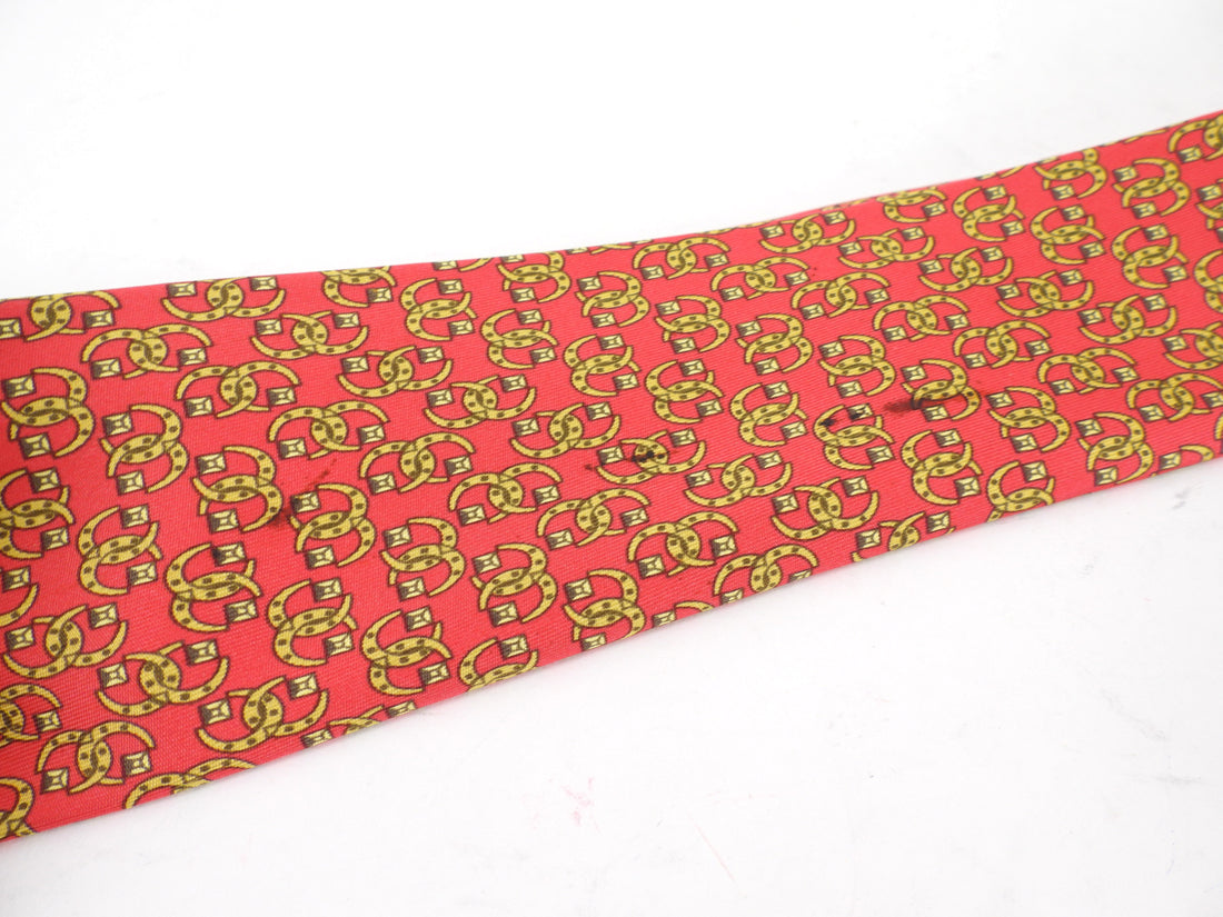 Hermes Vintage Silk Twill Pattern Tie