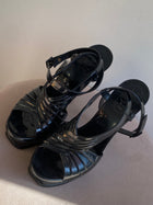 Saint Laurent Rubber Black Tribute Heels