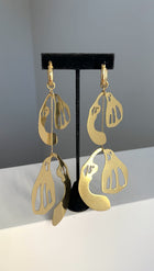 Ellery Gold Metal Organic Extra Large Chain Drop Earrings