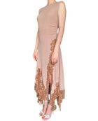 Acne Studios Brown Crepon Lace Hem Gown - 38