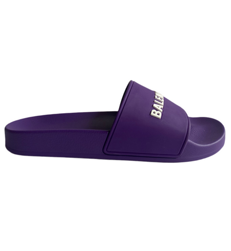 Balenciaga Purple Logo Slides - 37