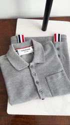 Thom Browne Grey Classic Polo Shirt - 6