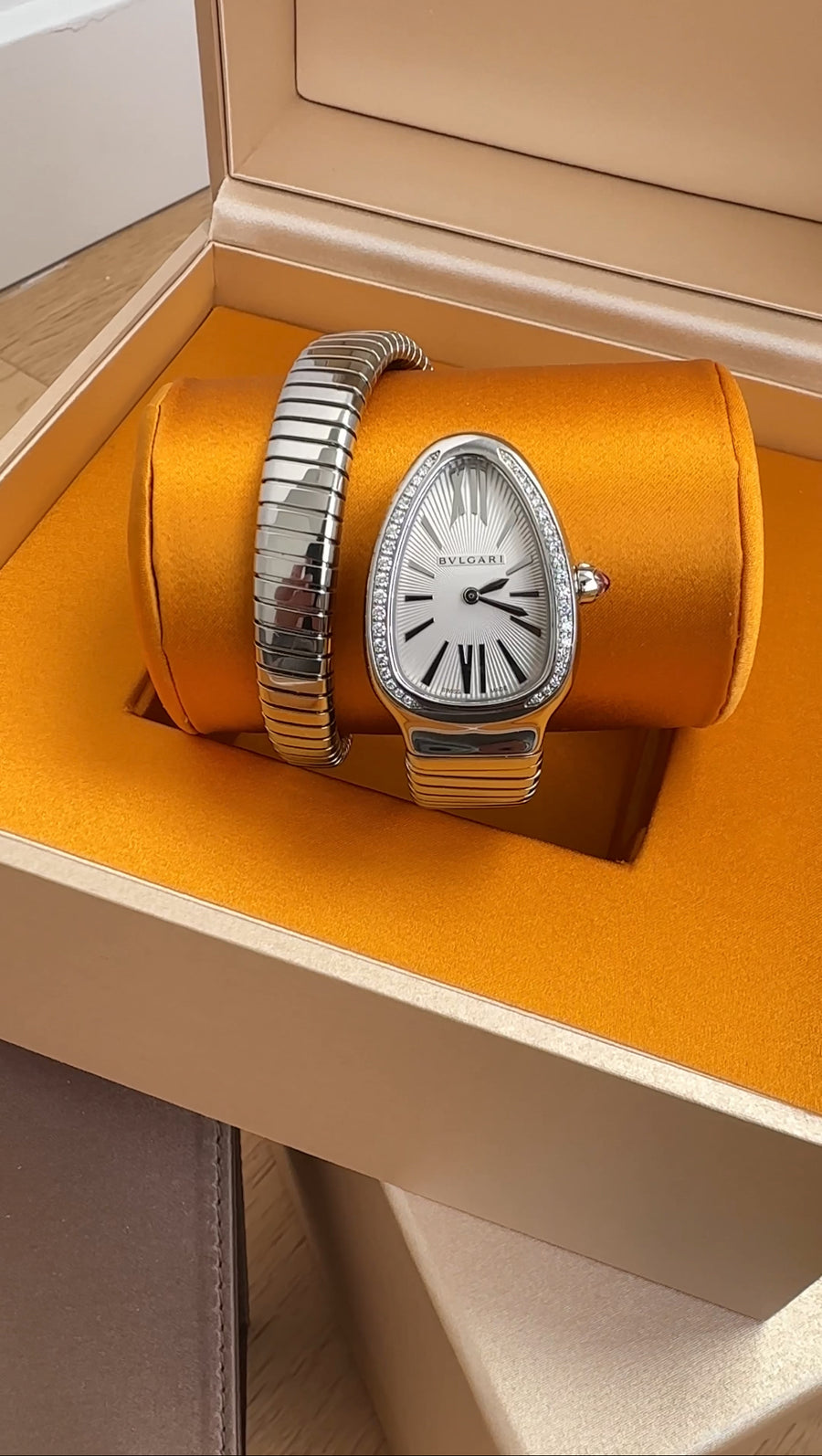 Bvlgari Serpenti Tubogas Single Spiral Diamond Watch