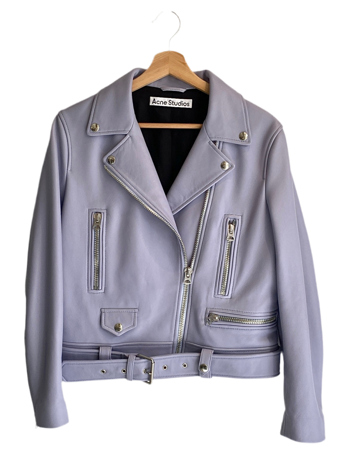 Acne Studios Blue Moto Jacket - 40