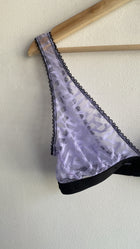 Versace Purple Logo Mesh Bra