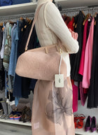 Fendi First Medium Light Beige Shearling Teddy Frame Bag