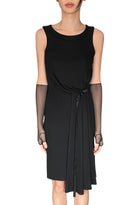 Versace Black Draped Bowtie Dress - 38 / US 4