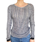 Acne Studios Grey Distressed Knit Sweater - L