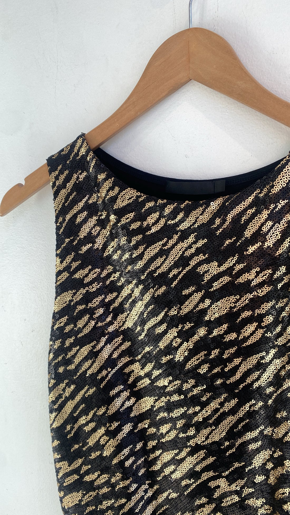 Donna Karan Sequin Animal Print Top
