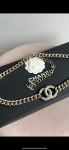 Chanel 20A Light Goldtone CC Strass Chain Belt